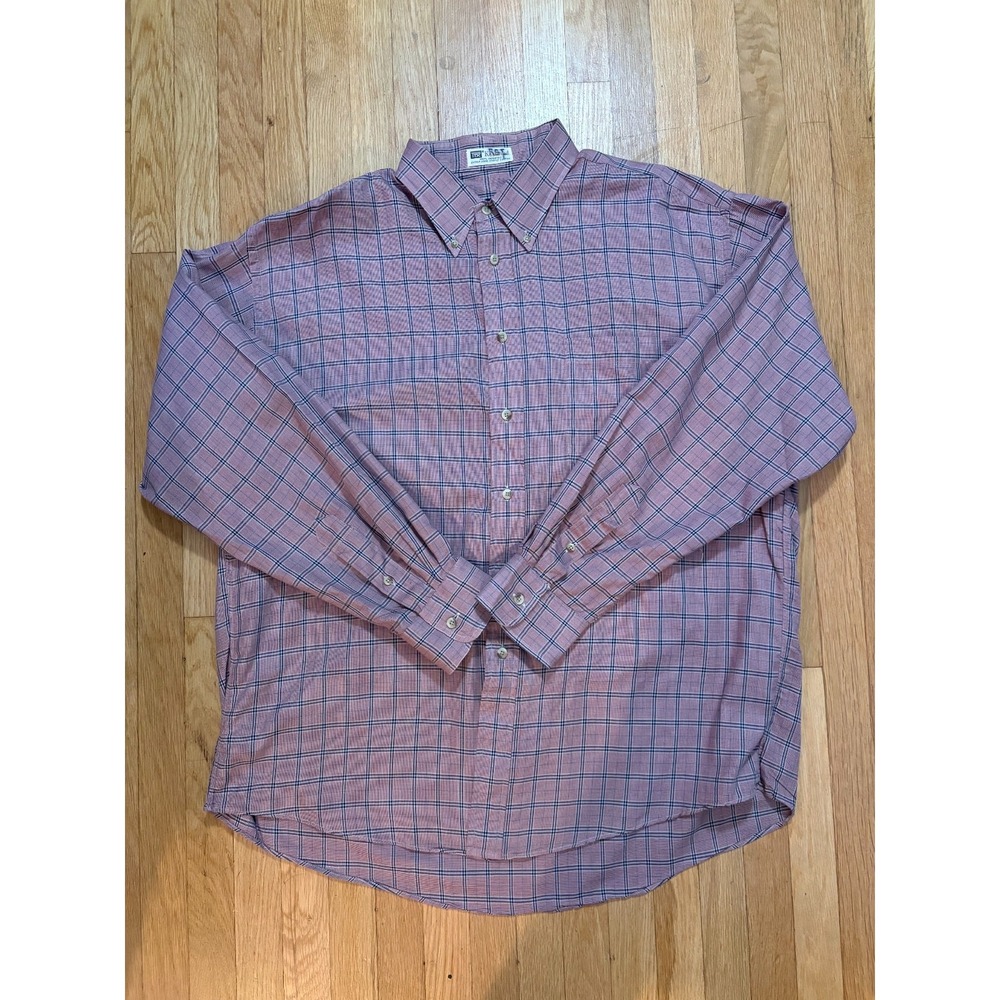 Vintage Gitman Bros Oxford Cloth Button Down XL Mauve Windowpane USA Made
